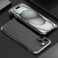 thumbnail image 1 of Dteck Thin Fit for iPhone 13 Pro Max Case, Military Grade Drop Protection Aluminum Bumper Case 3 in 1 Metal Frame PC Back Hybrid Shockproof Rugged Cover,Black, 1 of 10
