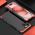 thumbnail image 1 of Dteck Thin Fit for iPhone 15 Pro Case, Military Grade Drop Protection Aluminum Bumper Case 3 in 1 Metal Frame PC Back Hybrid Shockproof Rugged Cover,Black + Red, 1 of 10