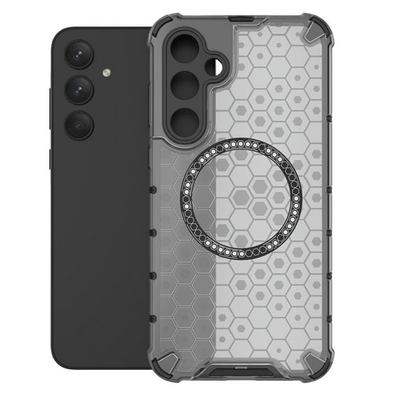 Dteck Translucent Case for Samsung Galaxy A35 5G, Magnetic Case for Galaxy A35 Compatible with MagSafe, Slim TPU Shockproof Protective Phone Cover for Samsung A35 5G,Black