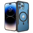 thumbnail image 1 of Dteck Transparent Back Case for iPhone 15 Pro Max,Magnetic Metal Bumper Case Compatible with Mag-Safe Shockproof Rubber Clear PC Cover,Black, 1 of 8