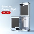thumbnail image 1 of Dteck Transparent Case for Samsung Galaxy Z Flip 6,Shockproof Electroplated PC Case Slim Cover for Galaxy Z Flip 6 5G,Blue, 1 of 8