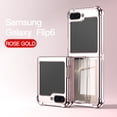 thumbnail image 1 of Dteck Transparent Case for Samsung Galaxy Z Flip 6,Shockproof Electroplated PC Case Slim Cover for Galaxy Z Flip 6 5G,Rosegold, 1 of 8