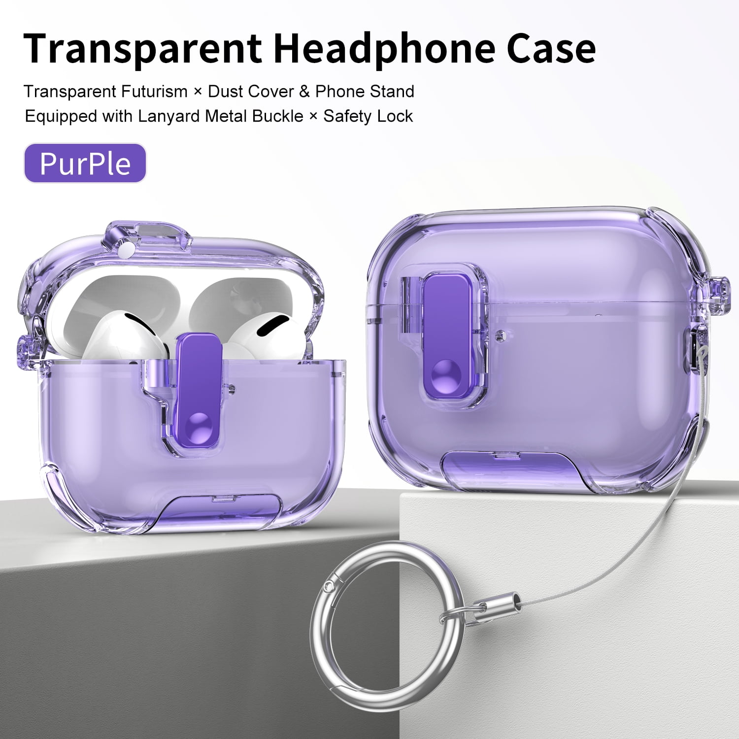 Dteck Transparent Protective Case for Apple AirPods Pro 3rd Generation ...