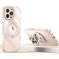 thumbnail image 1 of Dteck Transparent for iPhone 16 Plus Case, 360°Rotatable Ring Stand TPU+PC Case Compatible with MagSafe Military-Grade Protection Magnetic Kickstand Clear Back Cover for iPhone 16 Plus,Bronze, 1 of 8
