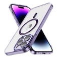 thumbnail image 1 of Dteck Trasparent Case for iPhone 12 Pro Max,Magnetic TPU Case Compatible with Mag Safe Shockproof Anti Yellowing Anti Slip Clear PC Cover for iPhone 12 Pro Max,Purple, 1 of 8