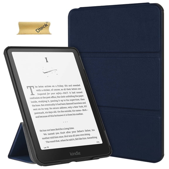 Dteck Tri-Fold Case for 7" Kindle Paperwhite 2024 and Kindle Colorsoft Signature Edition, Lightweight Foldable Stand Cover with Auto Wake/Sleep,Dark Blue