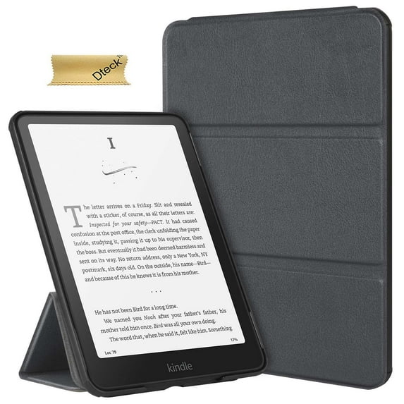 Dteck Tri-Fold Case for 7" Kindle Paperwhite 2024 and Kindle Colorsoft Signature Edition, Lightweight Foldable Stand Cover with Auto Wake/Sleep,Gray
