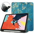 thumbnail image 1 of Dteck Tri-fold Case for 10.9 inch iPad Air 4th Generation 2020 tablet, Slim Fit Case Multiple Angle Stand Case Auto Wake/Sleep, Flower, 1 of 12