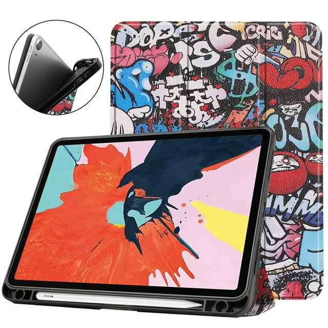 Dteck Tri-fold Case for 10.9 inch iPad Air 4th Generation 2020 tablet, Slim Fit Case Multiple Angle Stand Case Auto Wake/Sleep, Painting