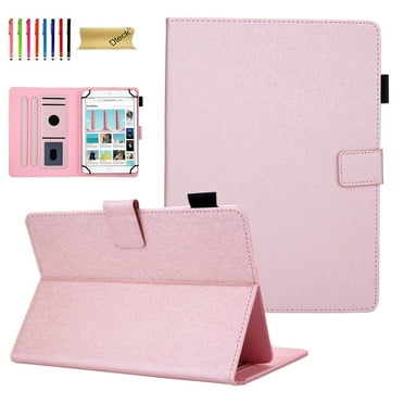 Dteck Universal 7.5-8.5 inch Tablet Case, Multi-Angle Stand Flip Wallet Case with Cards Slots / Pen Holder Magnetic Buckle Cover for iPad Mini,Kindle Fire HD 8, Galaxy Tab & Other 7.5-8.5 inch Tablet