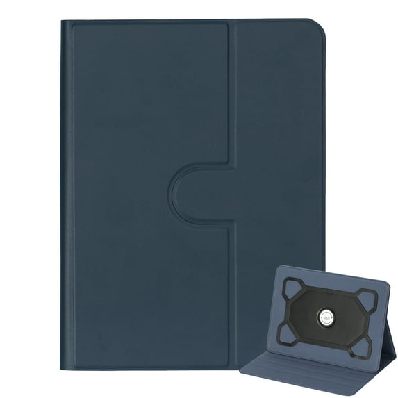 Dteck Universal Case for 7 inch 8 inch Tablet, PU Leather 360 Degree Rotating Multi-Angle Viewing Stand Folio Universal Tablet Case Protective Cover for 7" 8" Touchscreen Tablet,Blue