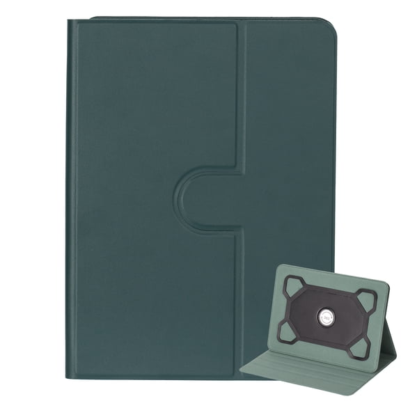 Dteck Universal Case for 7 inch 8 inch Tablet, PU Leather 360 Degree Rotating Multi-Angle Viewing Stand Folio Universal Tablet Case Protective Cover for 7" 8" Touchscreen Tablet,Green