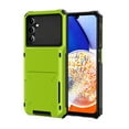 thumbnail image 1 of Dteck Wallet 4-Card Flip Cover for Samsung Galaxy A14 5G Credit Card Holder Slot Back Pocket Dual Layer Protective Hybrid Hard Shell Bumper Armor Case, Green, 1 of 9