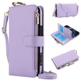 thumbnail image 1 of Dteck Wallet Bag Case for Samsung Galaxy S24,Magnetic Leather Wallet Case with RFID Blocking Card Holder Multi-Function Stylish Ring Zipper Purse Cover with Shoulder Strap/Wrist Strap,Violet, 1 of 7