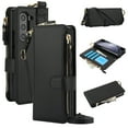 thumbnail image 1 of Dteck Wallet Bag Case for Samsung Galaxy Z Fold 5,Magnetic Leather Wallet Case with RFID Blocking Card Holder Multi-Function Stylish Ring Zipper Purse Cover with Shoulder Strap/Wrist Strap,Black, 1 of 7