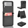 thumbnail image 1 of Dteck Wallet Card Holder Case for Samsung Galaxy Z Flip 4 5G, Shockproof Premium Leather Stand Protective Slim Fit Case for Women Men, Black, 1 of 5