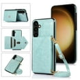 thumbnail image 1 of Dteck Wallet Case Compatible with Samsung Galaxy S23 FE,Crossbody Leather Case with Credit Card Holder and Strap Magnetic Flip PU Kickstand Shockproof Protective Shell Cover,Mint, 1 of 6