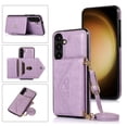 thumbnail image 1 of Dteck Wallet Case Compatible with Samsung Galaxy S23 FE,Crossbody Leather Case with Credit Card Holder and Strap Magnetic Flip PU Kickstand Shockproof Protective Shell Cover,Purple, 1 of 6