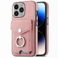 thumbnail image 1 of Dteck Wallet Case Compatible with iPhone 15 Plus,Case with Card Holder Skin-Friendly PU Leather Cover with Rotating Ring Kickstand Protective Bumper for iPhone 15 Plus,Pink, 1 of 10