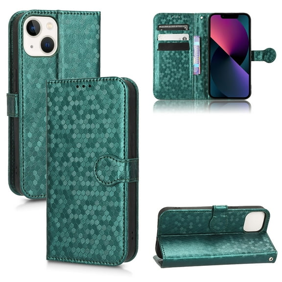 Dteck Wallet Case Compatible with iPhone XR,PU Leather +TPU With Shockproof Kickstand Crad Slot Strap Case for iPhone 13 Mini 5.4 inch,Green