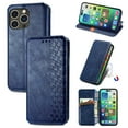 thumbnail image 1 of Dteck Wallet Case For Apple iPhone 16 Plus, Premium PU Leather Flip Folio Case RFID Blocking Card Slots Magnetic Closure and Stand Case, Blue, 1 of 5