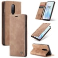thumbnail image 1 of Dteck Wallet Case For OnePlus 8 Pro, Premium PU Leather Wallet case Magnetic Flip Folio [Kickstand Feature] with ID & Credit Card Pockets, Brown, 1 of 6