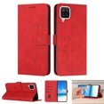 thumbnail image 1 of Dteck Wallet Case For Samsung A42 Case 5G, Embossed Pattern PU Leather Cover with Credit Card Holder, Magnetic Clasps Kickstand Flip Wrist Strap Cover for Samsung Galaxy A42 5G,Red, 1 of 11