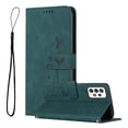 thumbnail image 1 of Dteck Wallet Case For Samsung A52 Case, Embossed Pattern PU Leather Cover with Credit Card Holder, Magnetic Clasps Kickstand Flip Wrist Strap Cover for Samsung Galaxy A52 5G/4G,Green, 1 of 11