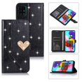 thumbnail image 1 of Dteck Wallet Case For Samsung Galaxy A71 (4G), Luxury Glitter Bling PU Leatether Credit Card Holder Wallet Case with Hand Strap, Black, 1 of 6