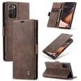 thumbnail image 1 of Dteck Wallet Case For Samsung Galaxy Note20 (6.7 inches),Magnetic Leather Luxury Card Holder Pocket Case Shockproof Full Protective Kickstand Retro Cover,Coffee, 1 of 6