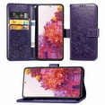 thumbnail image 1 of Dteck Wallet Case For Samsung Galaxy S20 FE 5G & 4G, Flip Folio Case Kickstand Card Slots Embossed Four-leaf Clover PU Leather Wallet Shockproof TPU Bumper Ultral Slim Cover - Purple, 1 of 6