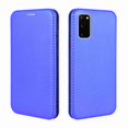 thumbnail image 1 of Dteck Wallet Case For Samsung Galaxy S20 FE Fan Edition (2020),[Carbon Fiber Texture] Flip PU Leather Wallet Card Slot Protective Silicone Cover, Blue, 1 of 6