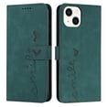 thumbnail image 1 of Dteck Wallet Case For iPhone 14 Plus 6.7 inch Luxury Love Heart Embossed PU Leather Magnetic Closure Flip Card Slots Stand Shockproof Anti-scratch Phone Cover with Wrist Strap.Green, 1 of 10