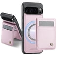 thumbnail image 1 of Dteck Wallet Case for Google Pixel 10 /10 Pro Compatible with MagSafe Accessory for Men Women, Shockproof Detachable Magnetic Wallet Phone Case with Card Slot Holder RFID Blocking, Pink, 1 of 10