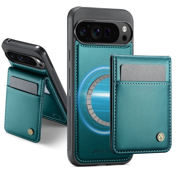 Dteck Wallet Case for Google Pixel 10A Compatible with MagSafe Accessory for Men Women, Shockproof Detachable Magnetic Wallet Phone Case with Card Slot Holder RFID Blocking, Blue