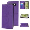 thumbnail image 1 of Dteck Wallet Case for Google Pixel 6A 6.1 inch,Drop Protection Premium PU Leather Magnetic Flip Holder ID Credit Card Slots Phone Cover with Wrist Strap,Purple, 1 of 10