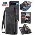 thumbnail image 1 of Dteck Wallet Case for Google Pixel 9 Pro XL, Zipper Purse Folio Leather Wallet with Card Holder Wrist Strap Detachable Magnetic Shockproof Protective Back Case for Google Pixel 9 Pro XL 5G, Black, 1 of 6