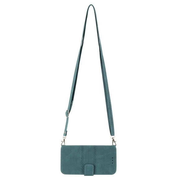 Dteck Wallet Case for Moto G Power 2022, [3 Card Slots][Wirst Strap][Cash Pocket][Detachable Crossbody Lanyard Strap] Magnet Kickstand Cover Women Girls Fits Motorola Moto G Power, Darkgreen