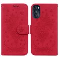 thumbnail image 1 of Dteck Wallet Case for Motorola Moto G 5G 2022, Flower Embossed PU Leather Flip Case with Card Holder Kickstand Protection Cover Wirst Strap Protective Cases for Moto G 5G 2022, Red, 1 of 8