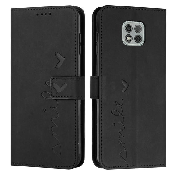 Dteck Wallet Case for Motorola Moto G Power 2021, Premium PU Leather Flip Magnetic Snap Card Slots Kickstand Hand Strap Case for Moto G Power 6.6" 2021, Black