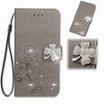 thumbnail image 1 of Dteck Wallet Case for OnePlus Nord N200 5G 2021, 1+Nord N200 5G 6.49" Bling Case, Magnetic Flip Folio PU Leather Soft TPU Bumper Kickstand Cover with Hand Strap, Gray, 1 of 1