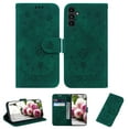 thumbnail image 1 of Dteck Wallet Case for Samsung A13 4G, Flower Embossed PU Leather Flip Case with Card Holder Kickstand Protection Cover Wirst Strap Protective Case Samsung Galaxy A13 4G,Green, 1 of 7