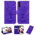 thumbnail image 1 of Dteck Wallet Case for Samsung A13 4G, Flower Embossed PU Leather Flip Case with Card Holder Kickstand Protection Cover Wirst Strap Protective Case Samsung Galaxy A13 4G,Purple, 1 of 7