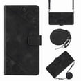 thumbnail image 1 of Dteck Wallet Case for Samsung A13 5G, Emboss Pattern Shockproof PU Leather Flip Protective Case with Adjustable Shoulder Strap for Galaxy A13 5G, Black, 1 of 6