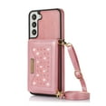 thumbnail image 1 of Dteck Wallet Case for Samsung Galaxy A14 5G,Crossbody Wallet Case for Women Bling Glitter PU Leather Phone Case with RFID Blocking Card Holder Cover,Pink, 1 of 11