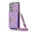 thumbnail image 1 of Dteck Wallet Case for Samsung Galaxy A14 5G,Crossbody Wallet Case for Women Bling Glitter PU Leather Phone Case with RFID Blocking Card Holder Cover,Purple, 1 of 11