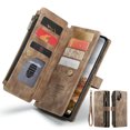 thumbnail image 1 of Dteck Wallet Case for Samsung Galaxy A14 5G ,Magnetic Retro Leather Case Flip Folio Zipper Purse with Card Holder Slot Kickstand Shockproof Phone Cover for Samsung Galaxy A14 5G 6.6-inch,Brown, 1 of 10