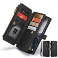 thumbnail image 1 of Dteck Wallet Case for Samsung Galaxy A14 5G ,Magnetic Retro Leather Case Flip Folio Zipper Purse with Card Holder Slot Kickstand Shockproof Phone Cover for Samsung Galaxy A14 5G 6.6-inch,Black, 1 of 10