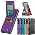 thumbnail image 1 of Dteck Wallet Case for Samsung Galaxy A15 5G, Military Grade Drop Protection Flip Leather Galaxy A15 Phone Cover Card Slot Holder with Kickstand, Purple, 1 of 6