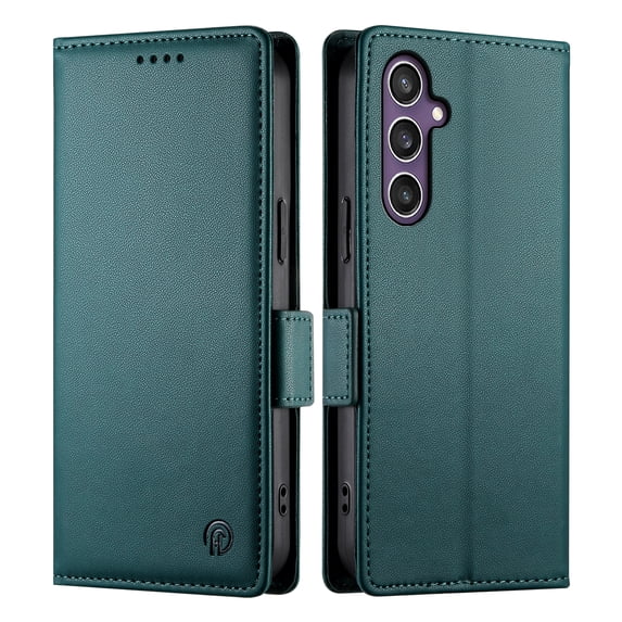 Dteck Wallet Case for Samsung Galaxy A15 5G, Premium PU Leather Folio Magnetic Closure Card Holder Kickstand Full Protection Phone Case Compatible with Samsung Galaxy A15,Darkgreen